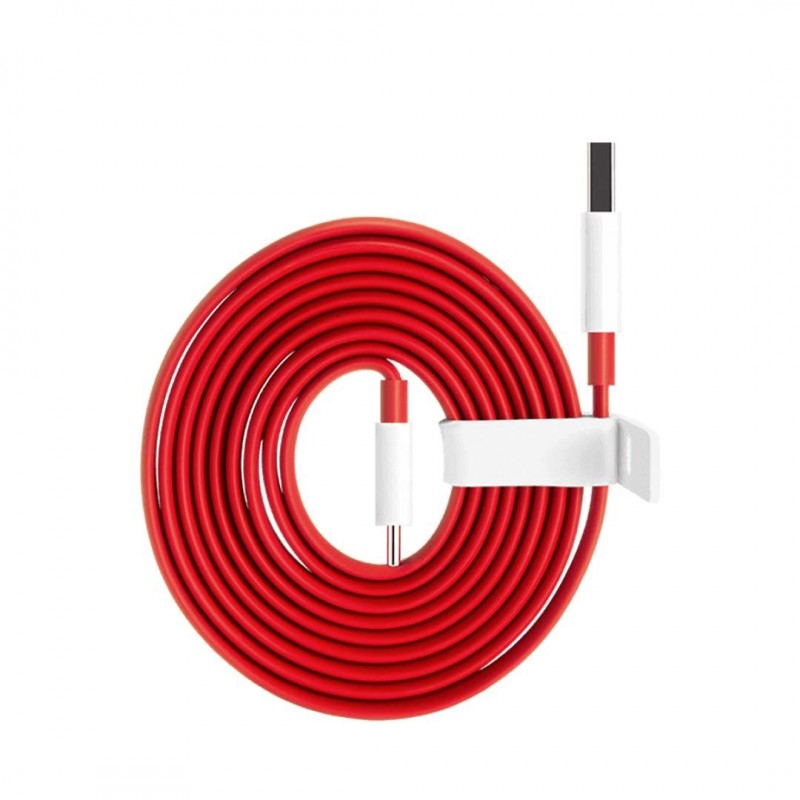 Καλώδιο Data OnePlus Warp Charge USB to Type-C (DL158) 1m Red 8A (Original Bulk