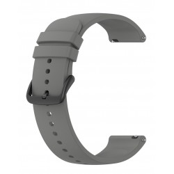 Ανταλλακτικό λουράκι QuickFit Smoothband  Round Taill για amsung Galaxy Watch5 (40mm & 42mm)/Watch4 (40mm & 44mm)/ Watch4 Classic (42mm & 46mm)/ Watch3(41mm)/Active 2(40/44mm)/Amazfit GTS 3 (43mm)/GTR(42mm)c Grey (20mm)