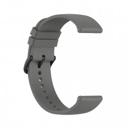Ανταλλακτικό λουράκι QuickFit Smoothband  Round Taill για amsung Galaxy Watch5 (40mm & 42mm)/Watch4 (40mm & 44mm)/ Watch4 Classic (42mm & 46mm)/ Watch3(41mm)/Active 2(40/44mm)/Amazfit GTS 3 (43mm)/GTR(42mm)c Grey (20mm)