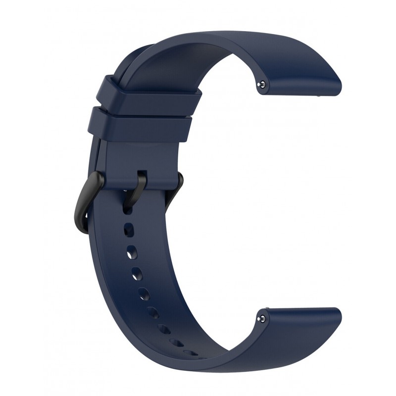 Ανταλλακτικό λουράκι QuickFit Smoothband  Round Taill για amsung Galaxy Watch5 (40mm & 42mm)/Watch4 (40mm & 44mm)/ Watch4 Classic (42mm & 46mm)/ Watch3(41mm)/Active 2(40/44mm)/Amazfit GTS 3 (43mm)/GTR(42mm) Blue (20mm)