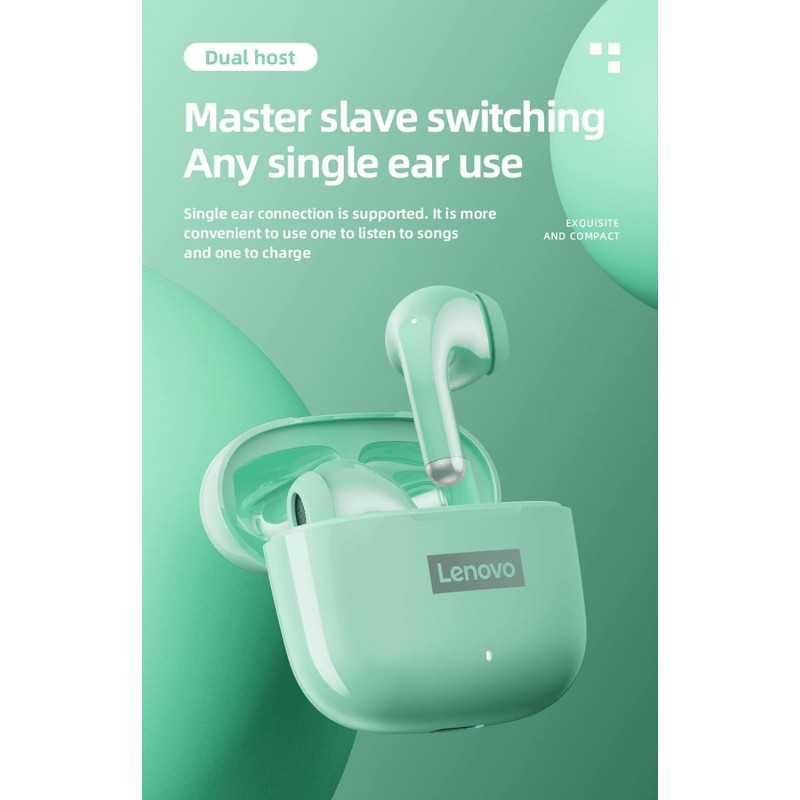 Ακουστικά Bluetooth Lenovo LP40 Pro TWS  Earphones Green