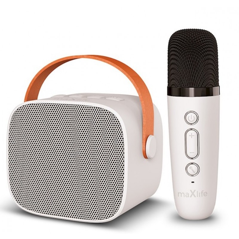 Maxlife Bluetooth Μικρόφωνο καραόκε με ηχείο MXKS-100 White