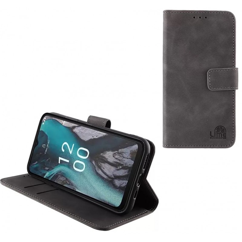 Θήκη Lime Essential Magnet Book Leather Wallet Nord CE 3 Lite 5G Grey
