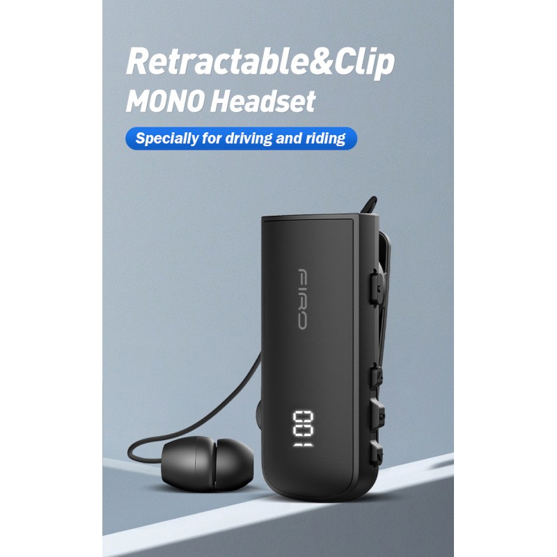 Ακουστικό Bluetooth Firo H16J In-ear Handsfree Black
