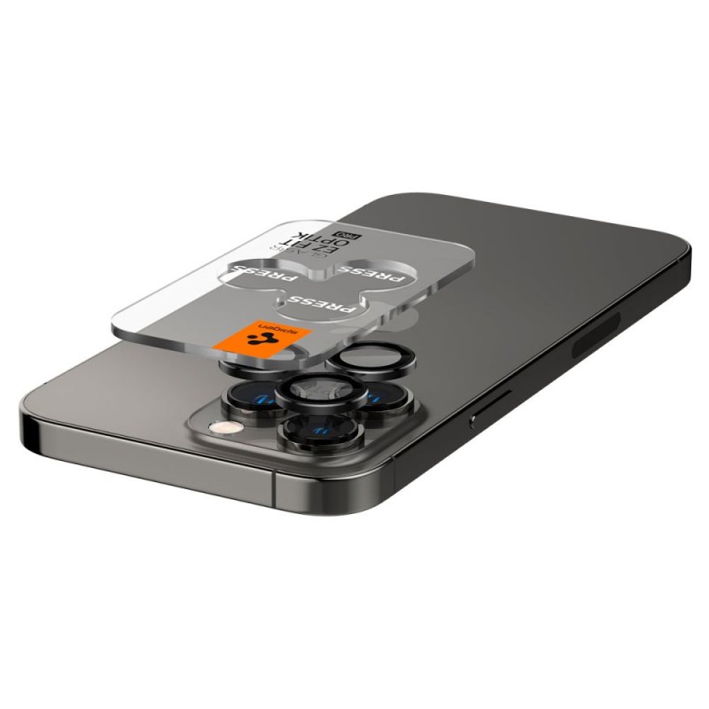 Γυαλί Προστασίας Spigen Optik.Tr Ez Fit Camera Lens Apple iPhone 14 Pro (6.1")/14 Pro Max (6.7")/ 15 Pro (6.1")/15 Pro Max (6.7") Black (AGL05205)  (2τμχ)