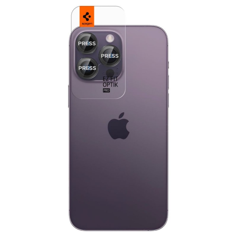 Γυαλί Προστασίας Spigen Optik.Tr Ez Fit Camera Lens Apple iPhone 14 Pro (6.1")/14 Pro Max (6.7")/ 15 Pro (6.1")/15 Pro Max (6.7") Black (AGL05205)  (2τμχ)