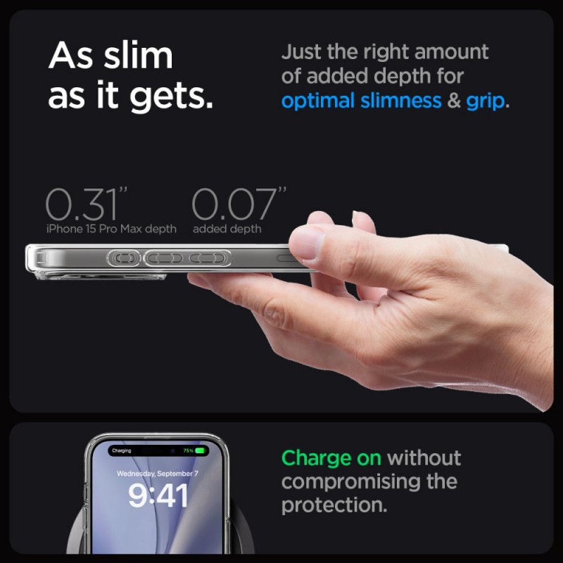 Θήκη Spigen Ultra Hybrid MagSafe Apple iPhone 15 Pro (6.1") Zero One White (ACS07036)