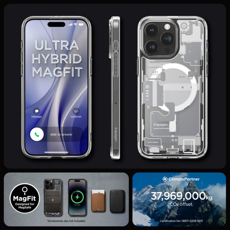 Θήκη Spigen Ultra Hybrid MagSafe Apple iPhone 15 Pro (6.1") Zero One White (ACS07036)