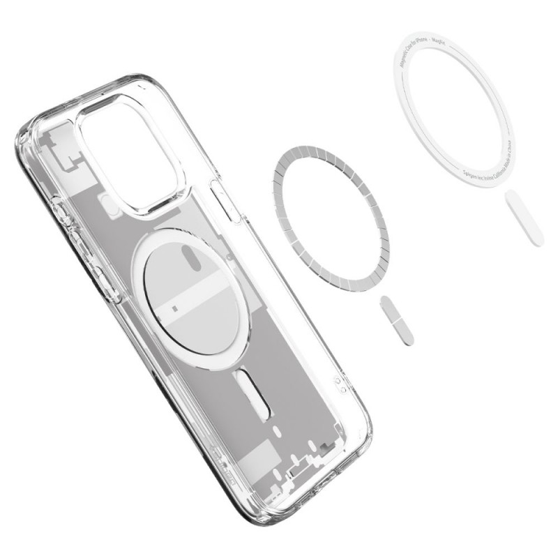 Θήκη Spigen Ultra Hybrid MagSafe Apple iPhone 15 Pro (6.1") Zero One White (ACS07036)