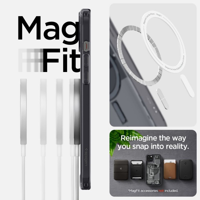 Θήκη Spigen Ultra Hybrid MagSafe Apple iPhone 15 (6.1") Zero One Black (ACS06806)