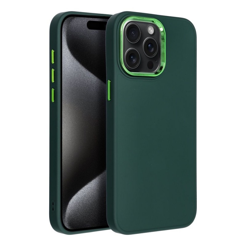 Θήκη Satin with Camera Lens Protection Apple iPhone 15 Pro Max (6.7") Green