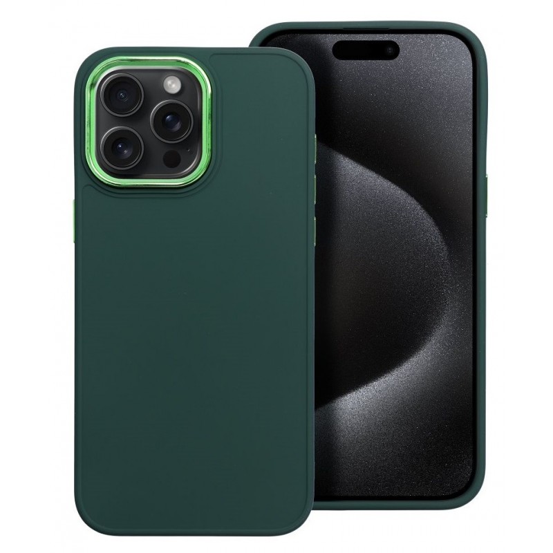 Θήκη Satin with Camera Lens Protection Apple iPhone 15 Pro Max (6.7") Green
