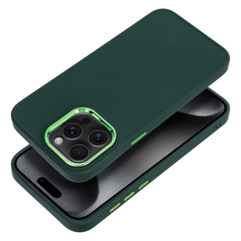 Θήκη Satin with Camera Lens Protection Apple iPhone 15 Pro Max (6.7") Green