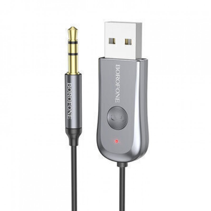 Αντάπτορας Borofone BC44 Audio Bluetooth USB to Jack 3.5mm Grey