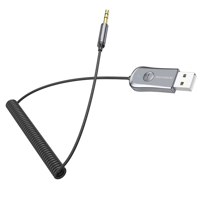 Αντάπτορας Borofone BC44 Audio Bluetooth USB to Jack 3.5mm Grey