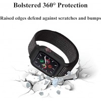 Ανταλλακτικό Λουράκι Nylon & Bumper Θήκη Apple Watch 4/5/6/SE (44mm) Black 