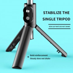 Selfie Stick Mini with Detachable Bluetooth Remote Control and Tripod P20 Black