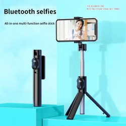 Selfie Stick Mini with Detachable Bluetooth Remote Control and Tripod P20 Black
