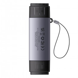Αντάπτορας Baseus Lite Series Card Reader USB 3.0 για SD/microSD- Type -C (WKQX060113)