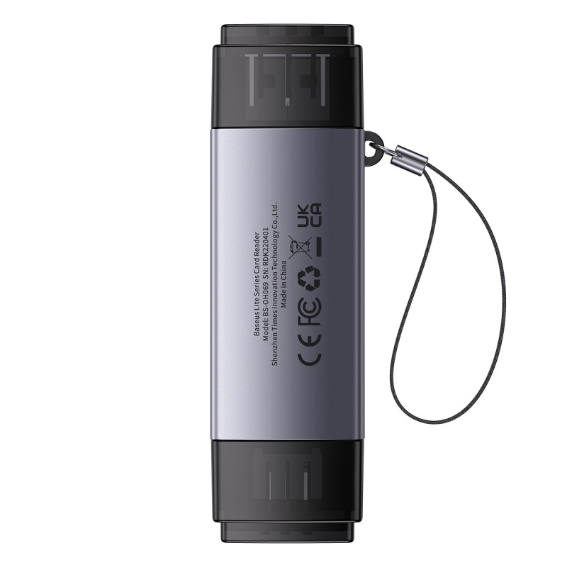 Αντάπτορας Baseus Lite Series Card Reader USB 3.0 για SD/microSD- Type -C (WKQX060113)