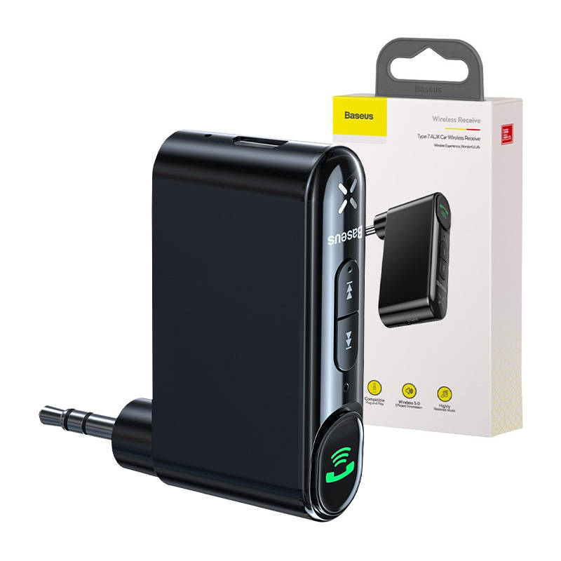 Ασύρματος Δέκτης Baseus Qiyin Bluetooth AUX 3.5mm Wireless Receiver & Transmiter Black (WXQY-01)