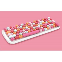 Ασύρματο Πληκτρολόγιο MOFII Bluetooth Keyboard Candy BT White/Pink
