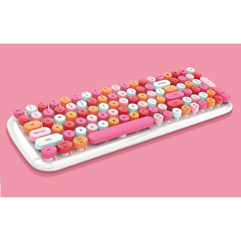 Ασύρματο Πληκτρολόγιο MOFII Bluetooth Keyboard Candy BT White/Pink