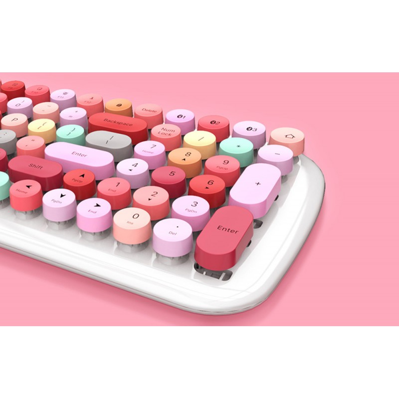 Ασύρματο Πληκτρολόγιο MOFII Bluetooth Keyboard Candy BT White/Pink