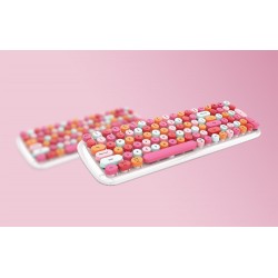 Ασύρματο Πληκτρολόγιο MOFII Bluetooth Keyboard Candy BT White/Pink