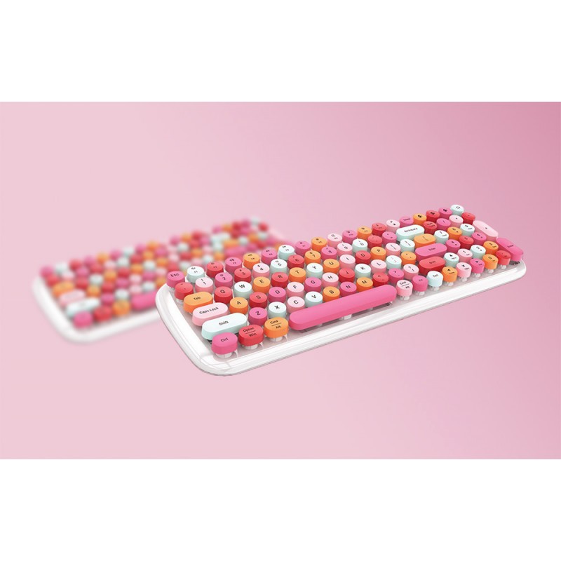 Ασύρματο Πληκτρολόγιο MOFII Bluetooth Keyboard Candy BT White/Pink