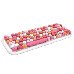 Ασύρματο Πληκτρολόγιο MOFII Bluetooth Keyboard Candy BT White/Pink