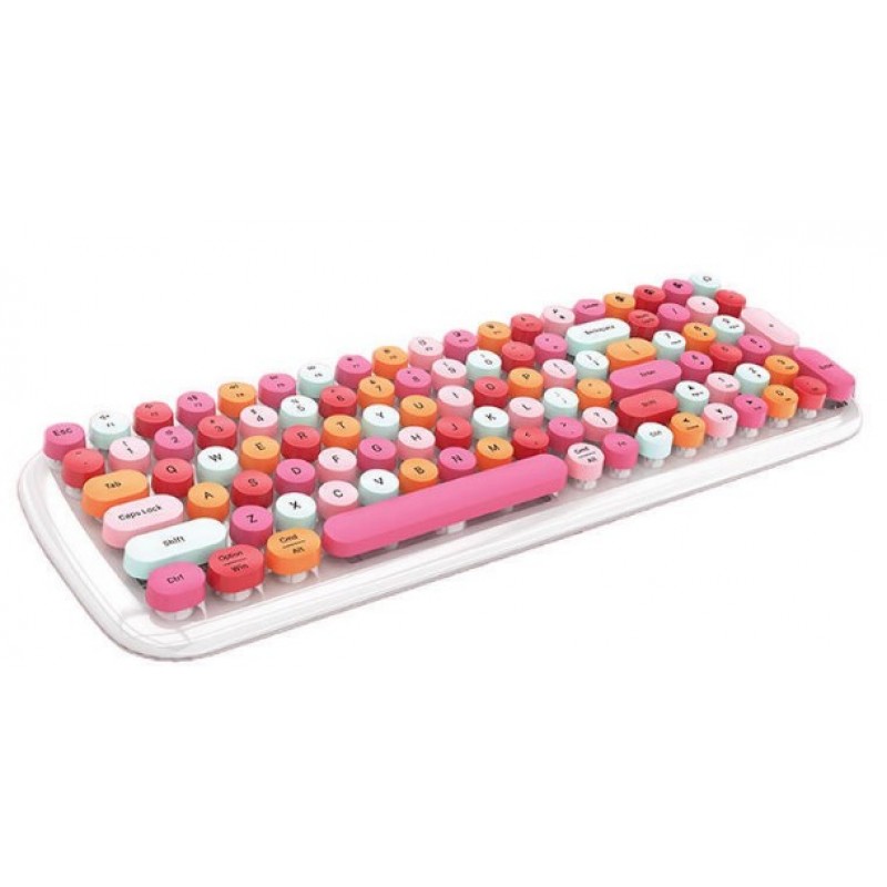 Ασύρματο Πληκτρολόγιο MOFII Bluetooth Keyboard Candy BT White/Pink