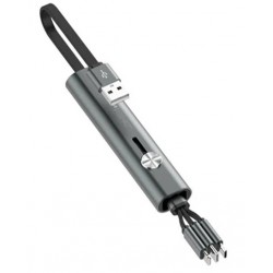 Καλώδιo Ldnio Flat LC99 3in1 USB-A to Lightning / Type-C / Micro 0.3m Black Καλώδιo Ldnio Flat LC99 3in1 USB-A to Lightning / Type-C / Micro 0.3m Black