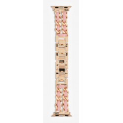 Ανταλλακτικό λουράκι QuickFit Leather Chain Strap Apple Watch 1/2/3/4/5/6/SE/7 (38/40/41mm) Rose Gold
