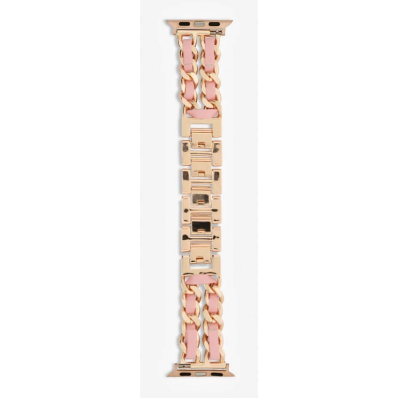 Ανταλλακτικό λουράκι QuickFit Leather Chain Strap Apple Watch 1/2/3/4/5/6/SE/7 (38/40/41mm) Rose Gold