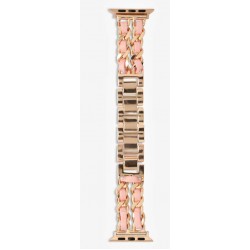 Ανταλλακτικό λουράκι QuickFit Leather Chain Strap Apple Watch 1/2/3/4/5/6/SE/7 (38/40/41mm) Rose Gold