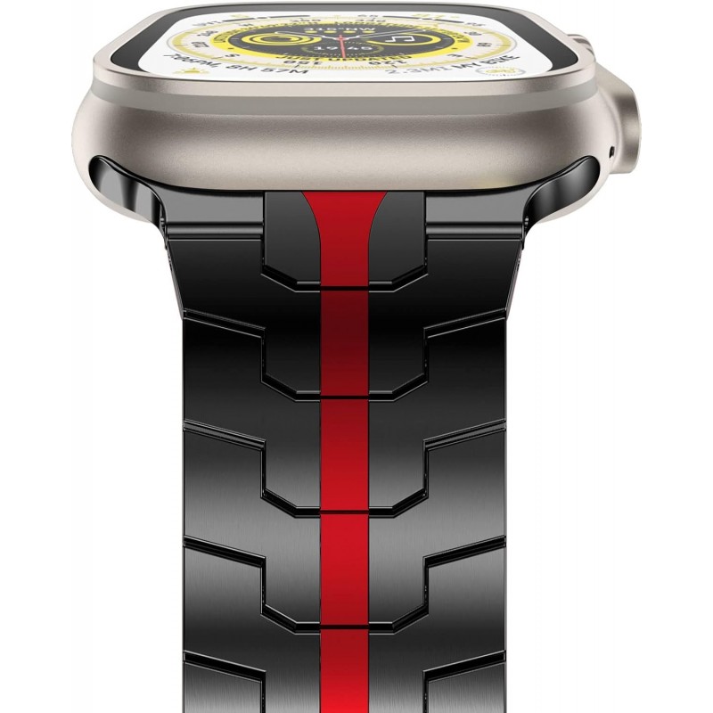 Ανταλλακτικό λουράκι QuickFit Iron Man Stainless Apple Watch 1/2/3/4/5/6/SE/7/8/Ultra (42/44/45/49mm) Black/Red Ανταλλακτικό λουράκι QuickFit Iron Man Stainless Apple Watch 1/2/3/4/5/6/SE/7/8/Ultra (42/44/45/49mm) Black/Red