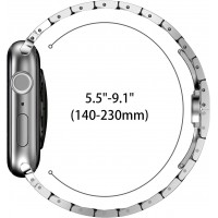 Ανταλλακτικό λουράκι QuickFit Iron Man Stainless Apple Watch 1/2/3/4/5/6/SE/7/8/Ultra (42/44/45/49mm) Silver