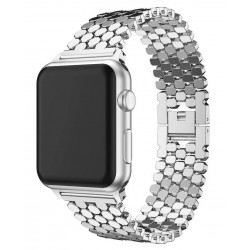 Ανταλλακτικό λουράκι QuickFit Stainless Steel Fish Scale Type Apple Watch 1/2/3/4/5/6/SE/7/8/Ultra (42/44/45/49mm) Silver