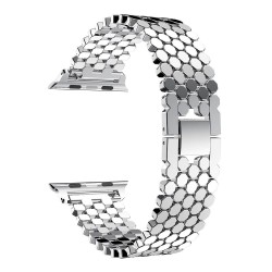 Ανταλλακτικό λουράκι QuickFit Stainless Steel Fish Scale Type Apple Watch 1/2/3/4/5/6/SE/7/8/Ultra (42/44/45/49mm) Silver