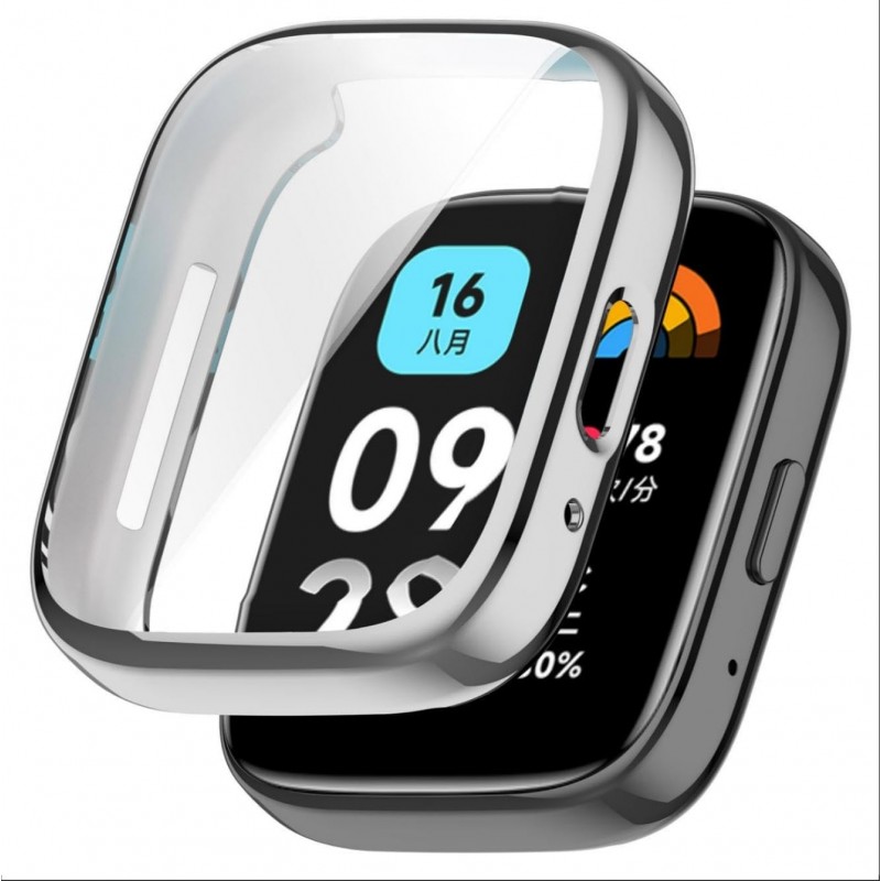 Θήκη Electroplated TPU Full Screen Cover Xiaomi Redmi Watch 5 Active Silver