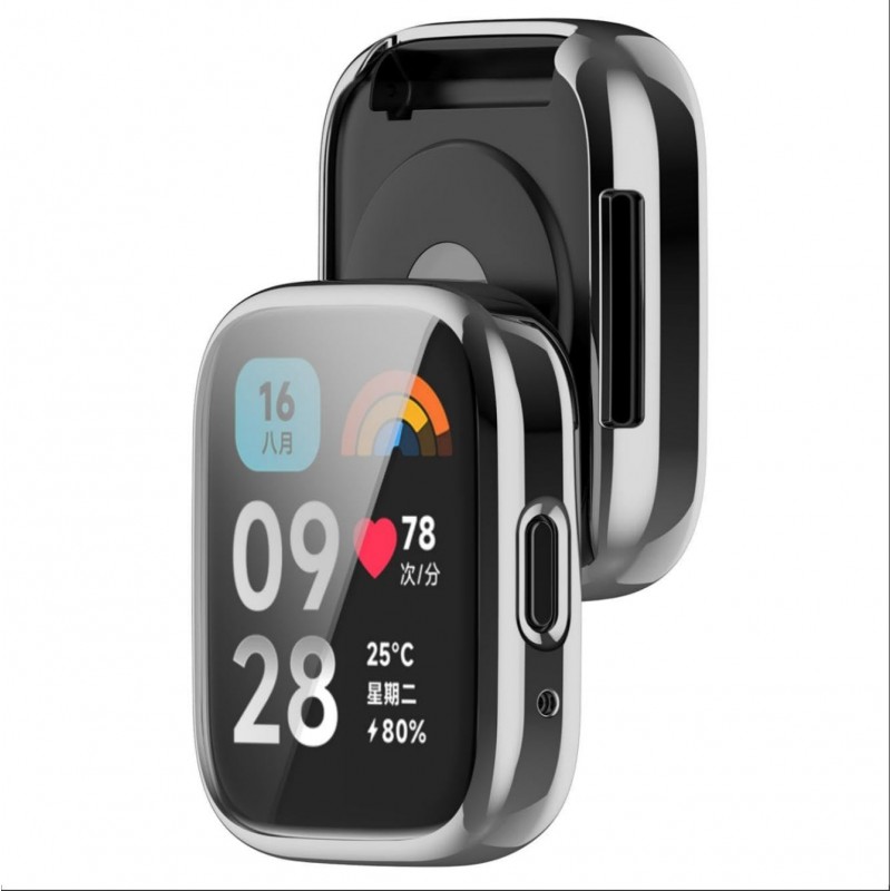 Θήκη Electroplated TPU Full Screen Cover Xiaomi Redmi Watch 5 Active Silver