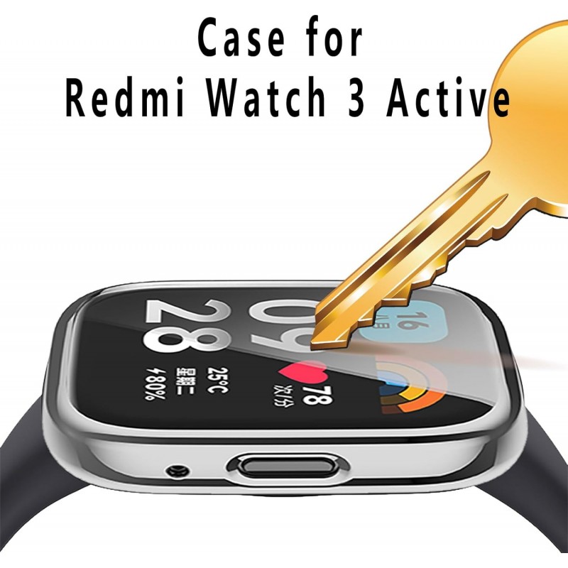 Θήκη Electroplated TPU Full Screen Cover Xiaomi Redmi Watch 5 Active Silver