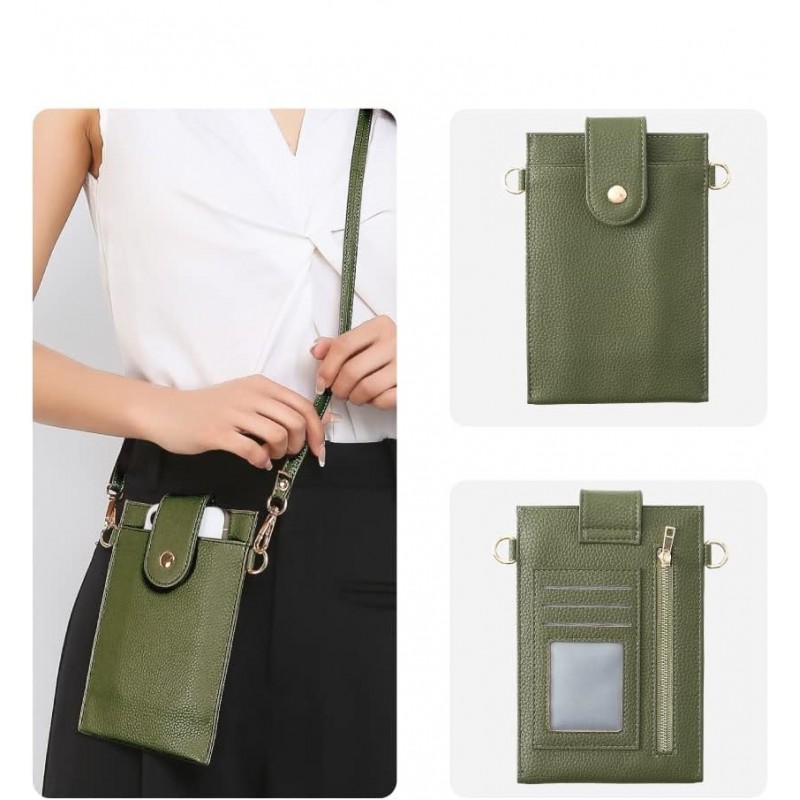 Τσάντα Crossbody Leather Phone Bag Green