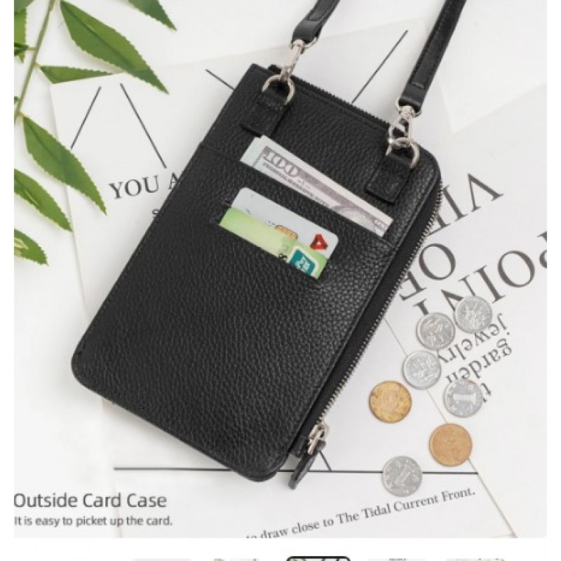 Τσάντα Crossbody Leather Wallet Phone Bag Brown