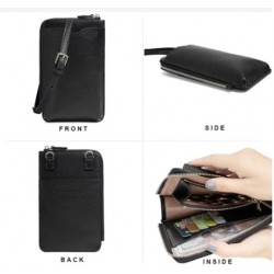 Τσάντα Crossbody Leather Wallet Phone Bag Brown