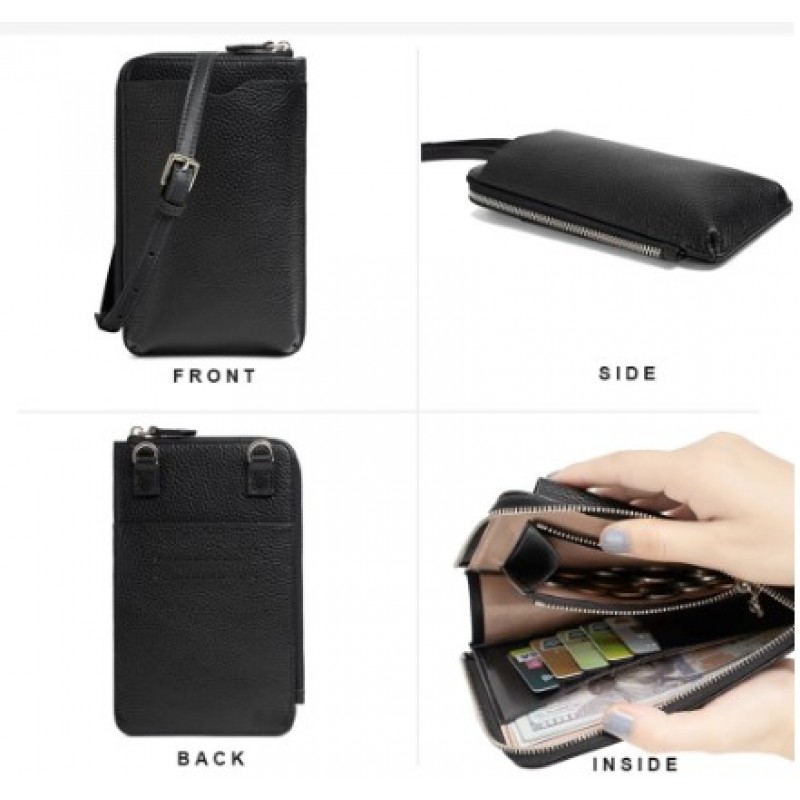 Τσάντα Crossbody Leather Wallet Phone Bag Brown