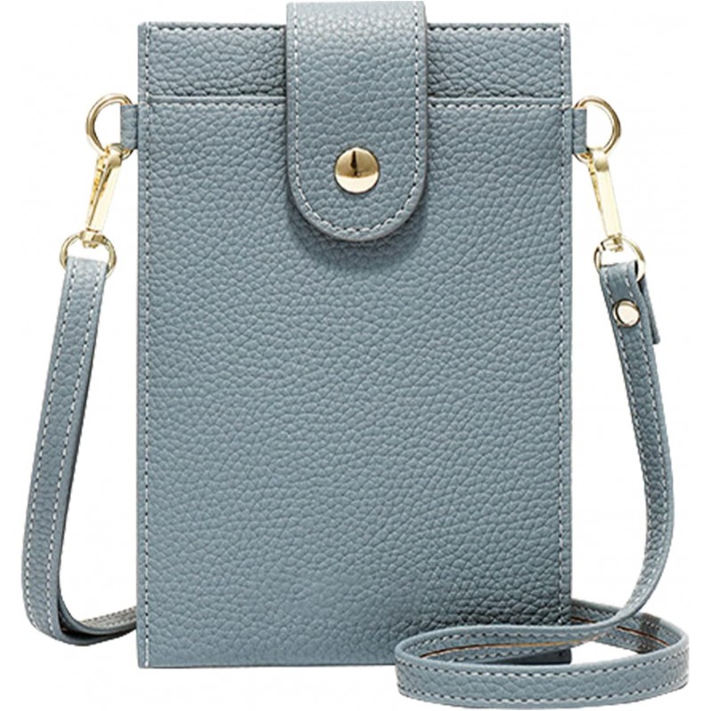 Τσάντα Crossbody Leather Phone Bag Light Blue