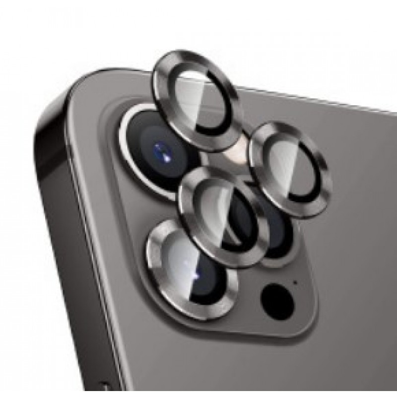 Γυαλί Προστασίας Camera Lens Apple iPhone 11 / 12 / 12 Mini Full Cover Tempered Glass 9H AntiCrash / AntiShock Black