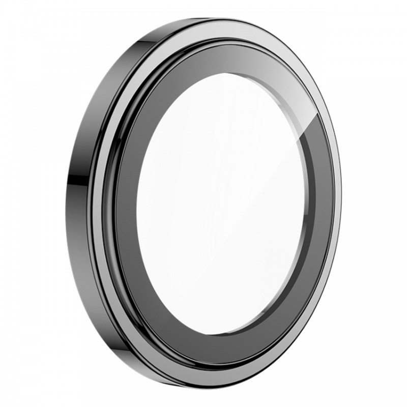 Γυαλί Προστασίας Eagle Eye Camera Lens with Metal Ring  and Positioning Plate Iphone 15 Pro (6.1\'\')/15 Pro Max (6.7") Tempered Glass 9H AntiCrash / AntiShock Titan Grey